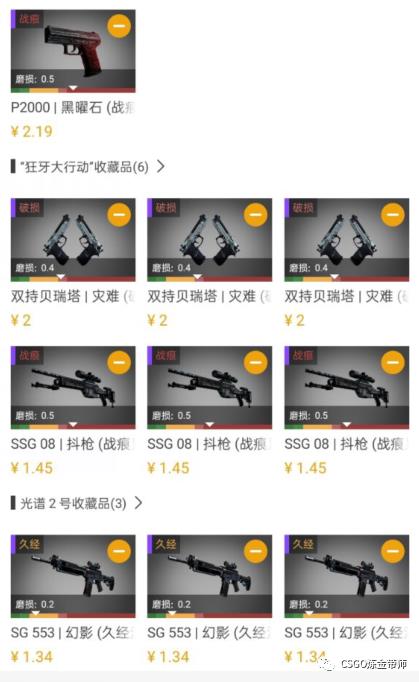 【CSGO炼金配方】小亏大赚配方,成本17左右出货率高达70%！最多亏几块