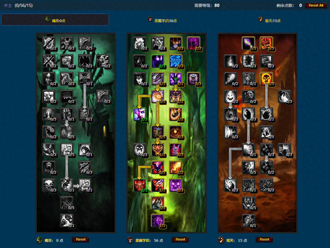 术士天赋怀旧服wlk最强加点攻略,术士天赋模拟器 术士天赋怀旧服wlk最强加点攻略,术士天赋模拟器