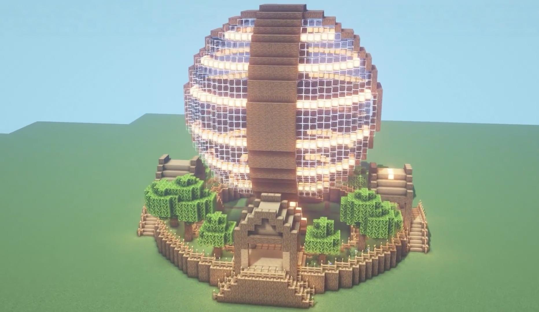 我的世界树屋建造教程,我的世界树屋设计图