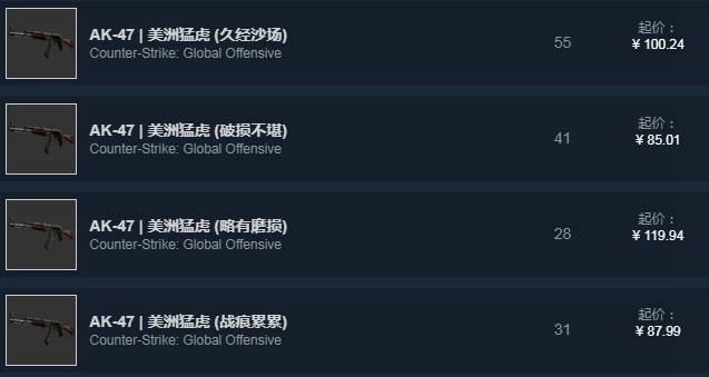 ak47美洲猛虎多少钱,csgoak47美洲猛虎吃磨损吗? ak47美洲猛虎多少钱,csgoak47美洲猛虎吃磨损吗?