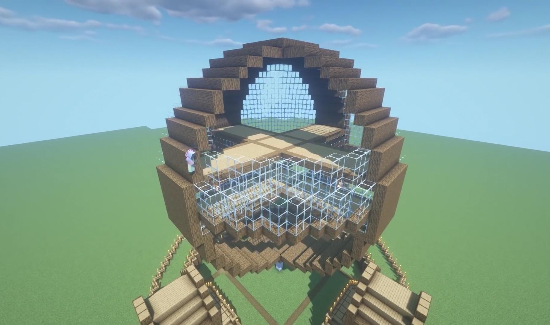 我的世界树屋建造教程,我的世界树屋设计图