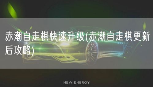 赤潮自走棋快速升级(赤潮自走棋更新后攻略)