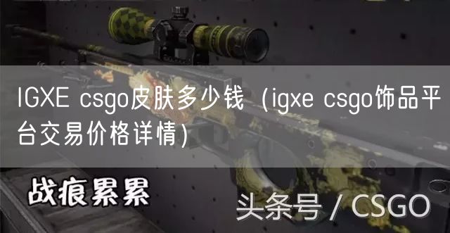 IGXE csgo皮肤多少钱(igxe csgo饰品平台交易价格详情)