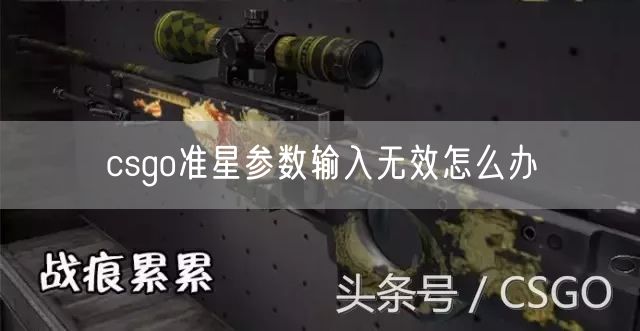 csgo准星参数输入无效怎么办