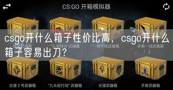 csgo开什么箱子性价比高,csgo开什么箱子容易出刀?