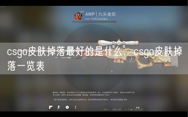 csgo皮肤掉落最好的是什么,csgo皮肤掉落一览表