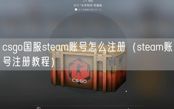 csgo国服steam账号怎么注册(steam账号注册教程)