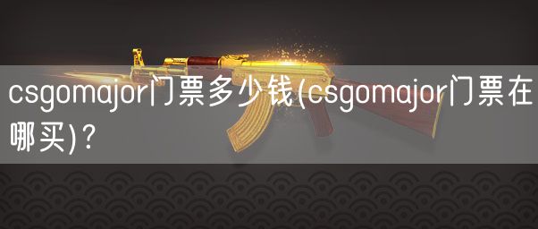 csgomajor门票多少钱(csgomajor门票在哪买)?