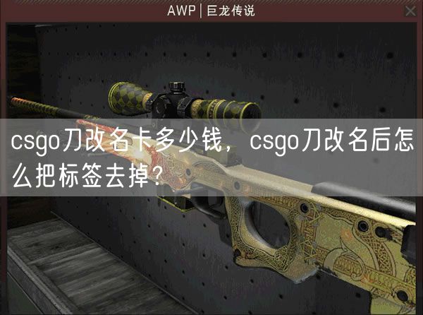csgo刀改名卡多少钱,csgo刀改名后怎么把标签去掉?