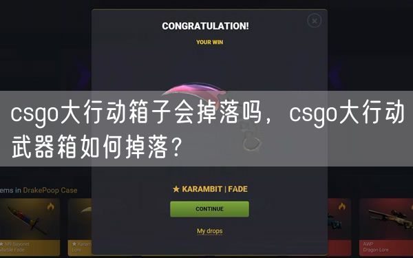 csgo大行动箱子会掉落吗,csgo大行动武器箱如何掉落?