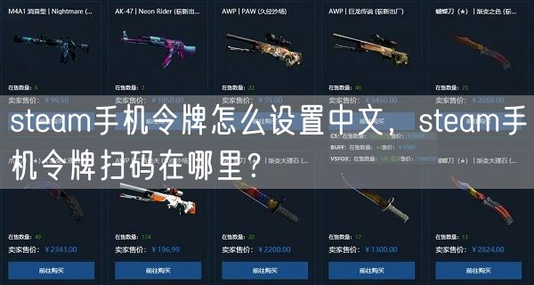 steam手机令牌怎么设置中文,steam手机令牌扫码在哪里?
