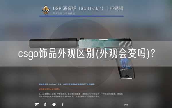 csgo饰品外观区别(外观会变吗)?