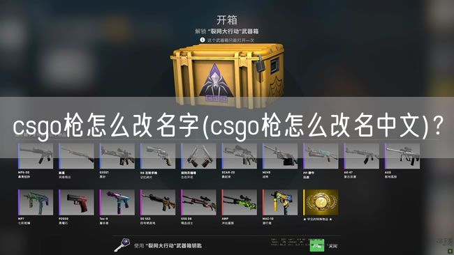 csgo枪怎么改名字(csgo枪怎么改名中文)?