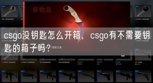 csgo没钥匙怎么开箱，csgo有不需要钥匙的箱子吗？