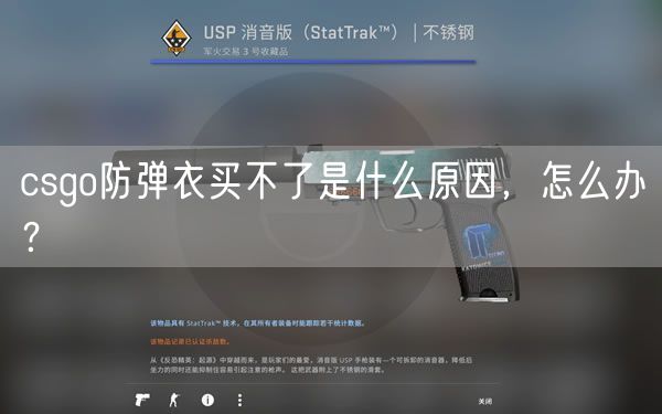 csgo防弹衣买不了是什么原因，怎么办？