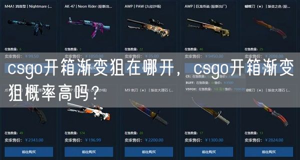 csgo开箱渐变狙在哪开,csgo开箱渐变狙概率高吗?