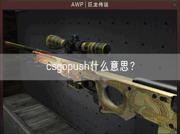 csgopush什么意思？