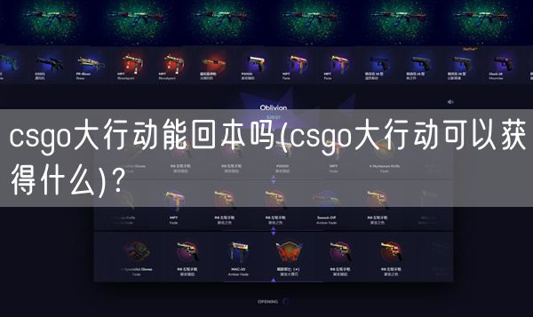 csgo大行动能回本吗(csgo大行动可以获得什么)？