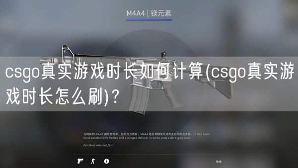 csgo真实游戏时长如何计算(csgo真实游戏时长怎么刷)？