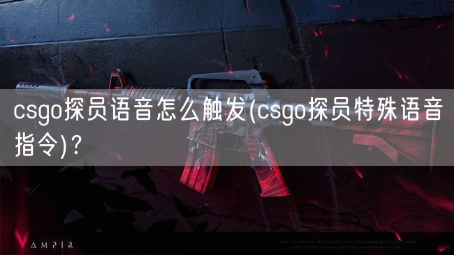 csgo探员语音怎么触发(csgo探员特殊语音指令)？