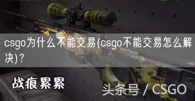 csgo为什么不能交易(csgo不能交易怎么解决)？